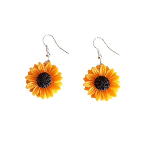 Boucles D'oreilles Mignonnes De Tournesol Boucles D'oreilles